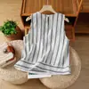 Ropa de Mujer de Gama Alta con Descuento Dongdaemun Chaleco de Rayas Verticales Top Delgado 2025 Verano Coreano Camisa Base Holgada para Mujer