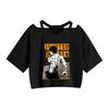 Camiseta con estampado de dibujos animados de Spell Battle Jujutsu Kaisen, informal, de verano, popular, de manga corta para mujer