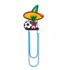 Copa do Mundo de Futebol Clipes de Papel Decorativos de PVC Material de Escritório Marcadores de Página Fofos Clipes de Papel Criativos para DIY