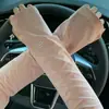 Manga de Gelo de Verão para Dirigir Proteção Solar Manga Solta Fina de Seda de Gelo Luvas Femininas Proteção de Braço de Gelo Anti-UV para Equitação Feminina