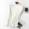 Camiseta Interior para Mujer Otoño Invierno Nueva Camiseta de Manga Larga de Fondo Alto Modal Fresca Interior Ajustada Casual Top de Mujer