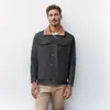 [En Stock para Entrega Rápida] Chaqueta de Hombre Otoño e Invierno Transfronteriza con Forro Polar Algodón Ropa de Trabajo Chaqueta Casual Chaqueta de Hombre Negra