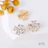 Relleno de Oro de 14K Zirconio que Conserva el Color Trébol de Cuatro Hojas Separador de Perlas de Tres Filas Separador de Tres Agujeros Cadena DIY Perla Mano Collar Accesorios de Joyería