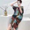 Camisón de verano de algodón y seda, bonito y holgado, para primavera y otoño, fino, de algodón artificial, de manga corta, talla grande