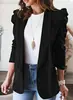 Estación independiente transfronteriza color otoño 2022 casual para mujer manga larga hombrera + solapa forrada traje entallado