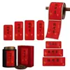 Etiqueta enrollable para té Tieguanyin, papel especial autoadhesivo de fondo rojo, impresión de etiqueta para lata de té oolong caja de regalo