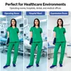 Novos uniformes médicos personalizados do TikTok para homens e mulheres, macacões de manga curta com decote em V, disponíveis em pequenas quantidades para entrega rápida