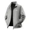 Ropa de Seda de Hielo para Hombre, Ropa para Piel al Aire Libre de Verano, Secado Rápido, Ropa Fresca, Chaqueta Deportiva Anti-UV, Gris Claro y Blanco