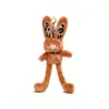 Jinnew Original Nuevo Colgante de Peluche de Conejo que Tira con Estampado de Leopardo Llavero Lindo Colgante Pequeño de Peluche Regalo