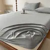 2026 Nuevo Modelo Sábana Individual de Seda de Hielo, Fresca y Amigable con la Piel, Pieza Única, Color Sólido, Protector Antipolvo para Colchón de Cobertura Total, Lavable a Máquina