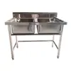 Fregadero de acero inoxidable de tres senos Fregadero comercial para escuela de un solo y doble seno fregadero de cocina fregadero fregadero fregadero fabricantes