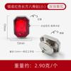 Estilo Novo de Verão 2026 Tamancos Integrados Vermelho Metálico com Borda em Formato Geométrico e Grandes Acessórios de Sapato com Diamante Vermelho