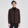 Nueva chaqueta de lana de doble cara para hombre, chaqueta gruesa con solapa, forro de plumón de invierno, cálida para papá de mediana edad.