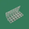 Caja de Plástico Transparente de 18 Compartimentos para Joyería, Cuentas Pequeñas y Almacenamiento de Arte con Cuentas Pequeñas con Tapa, Caja de Exhibición Creativa para Pendientes y Tornillos, Caja de PP
