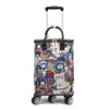 Carrito pequeño para la compra del hogar rueda universal carrito de compras portátil bolso de mano bolsa de compras de papel de aluminio aislante bolsa con ruedas venta al por mayor