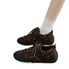 Zapatos de Entrenamiento Alemanes para Mujer Otoño Nueva Llegada Estampado de Leopardo Tacón Oculto Suela Gruesa Estilo Academia de Nicho Zapatos de Tabla Versátiles Casuales Deportivos