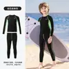 Traje de baño térmico de dos piezas con mangas largas y pantalones largos para niños Disney 2025 Nuevo para Baños Termales Niños Mayores