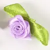 Mini Cinta de Satén Hecha a Medida Flor de Tela Pequeña Flores Tridimensionales Accesorios para el Cabello Hechos a Mano Accesorios y Materiales para Ropa