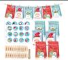 BB010 Bolsa de Papel Kraft a Prueba de Aceite Muñeco de Nieve Reno Árbol de Navidad Dulces Embalaje de Regalo de Fruta Ping An