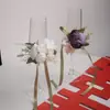 Juego de Vasos para Tostar DIY: Un par de copas con materiales florales, regalo hecho a mano, decoración de boda, copas florales para brindis