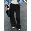 Primavera y Otoño Transfronterizo Deseo Estilo Deportivo Europeo Versátil Casual Color Sólido Cordón Recto Suelto Pantalones Largos En Stock Venta al por Mayor