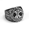 Joyería al por mayor europea y americana anillo de acero de titanio para hombre retro acero inoxidable dominante anillo vikingo árbol de la vida no se desvanece