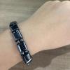 Pulsera de Piedra Biliar Negra de Venta Caliente de Comercio Exterior Transfronterizo Pulsera de Cuentas Multiestilo para Hombres y Mujeres Cadena de Pulsera Elástica