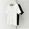 Top Camiseta Casual de Tricô de Seda Gelada Simples com Babados de Verão Novo para Mulheres Plus Size de 100kg, Manga Curta, Canelado 9674
