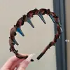 Diadema de Malla con Perlas Estilo Ballet Coreano para Mujer, Sensación de Alta Gama, Antideslizante con Dientes, Pinza para el Cabello para Volumen en la Corona Alta, Diadema