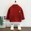 Suéter para Niños Otoño/Invierno 2025 Nueva Moda Tejido de Invierno para Niños Suéter de Invierno para Bebé Rojo