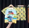 Pijamas de Verano para Niños al por Mayor Trajes de Manga Corta y Shorts para Niños Mayores Dibujos Animados Lindos Ropa de Casa para Bebés Niñas