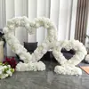 Prateleira em Forma de Coração Transfronteiriça Cenário Floral de Casamento Palco Exibição Suporte de Flores Evento de Pedido Celebração Flor Artificial Coração Vermelho