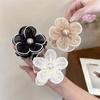 Pearl Mesh Flower Grab Clip 2024 Feminino Novo Estilo Alto Rabo de Cavalo Alto Grampo de Cabelo Acessórios para Cabelo