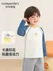 Roupa infantil Kaka Panda, camiseta de manga comprida 100% algodão, coleção de outono para bebês, top para meninos, segunda pele de outono para meninas, estilo moderno