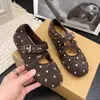 Zapatos Mary Jane Retro Franceses de Lunares para Mujer 2026 Otoño Nuevos Bailarinas Francesas Planas de Boca Baja con Cordones