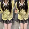 Suéter cárdigan de punto de manga larga con capas para primavera y otoño, uniforme escolar JK original auténtico, estilo preppy para estudiante, artículo escolar