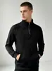 Sudadera con cremallera y forro polar para hombre, estilo pullover, corte holgado, deportiva, cuello alto, estilo americano, de Amazon transfronterizo