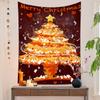 2022 Novo Pano de Fundo de Natal Ins Decoração de Casa Transfronteiriça Árvore de Natal Fundo Pano para Pendurar na Parede Tapeçaria Amazon