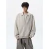 Sudadera Nueva para Hombre Otoño Invierno Talla Grande Patrón de Espinas Retro Sudadera Falsa de Dos Piezas Chaqueta Versátil de Moda Hombre