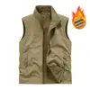 Chaleco grueso de doble cara para otoño e invierno para hombre, chaleco deportivo de forro polar para exteriores, chaqueta con forro de forro polar