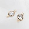 Colgante personalizado de diseño de jaula para pájaros con circonita dorada revestida de cobre en forma redonda de gota de agua, joyería DIY, aretes, collar, pulsera, accesorios