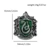 Venta Caliente Transfronteriza Harry Potter Casa Slytherin Serpiente Conjunto de Pulsera Pendientes Broche Collar En Stock Mayoreo