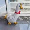 Balão de folha de alumínio com rodas para puxar, em formato de animal, brilhante, para feiras noturnas, barracas de rua, brinquedos infantis, atacado, produtos quentes de venda transfronteiriça