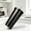 Taza de coche de comercio exterior, taza con pajita de acero inoxidable de doble capa 304, taza termo de café de gran capacidad, taza de hielo transfronteriza al por mayor