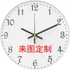 Reloj de una pieza para dropshipping, Reloj de madera MDF retro europeo de 12 pulgadas, Reloj redondo, Reloj de pared con tablero de luz silencioso transfronterizo