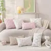 Funda de Almohada Conejo de Pascua Transfronteriza, Cojín Largo de Felpa Estilo Ins, Divertida Decoración Festiva, Funda de Almohada para Sofá, Peluche