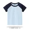 Camiseta de manga corta estilo americano Yupai personalizada, diseño impreso, para padres e hijos, estudiantes, corte holgado, moderna, raglán, personalización