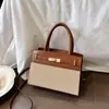 Bolsa Feminina Color-Blocking Estilo 2026, Textura Fashion de Alta Qualidade, Transfronteiriça de Ombro Único Transversal Pequena Quadrada para o Dia a Dia