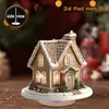 Impresión Plana Transfronteriza 2D Plano Rotación de 360 Grados Escena de Nieve Casa de Pingüinos Decoración de Escritorio Interior y Exterior Festival