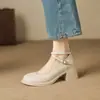 Sapatos Casuais de Novo Estilo com Salto Médio Bloco, Design Simples de Tiras Cruzadas Rasas, Sapatos de Princesa, Mocassins, Tamanhos 33-43, Sapatos de Exportação